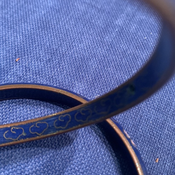 Cloisonné Bangles (2) vintage and beautiful! - Picture 2 of 3